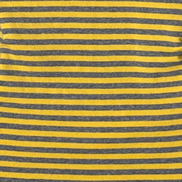 J. Crew Yellow and Gray Striped Crew Neck Shirt Size S - Picture 6 of 6